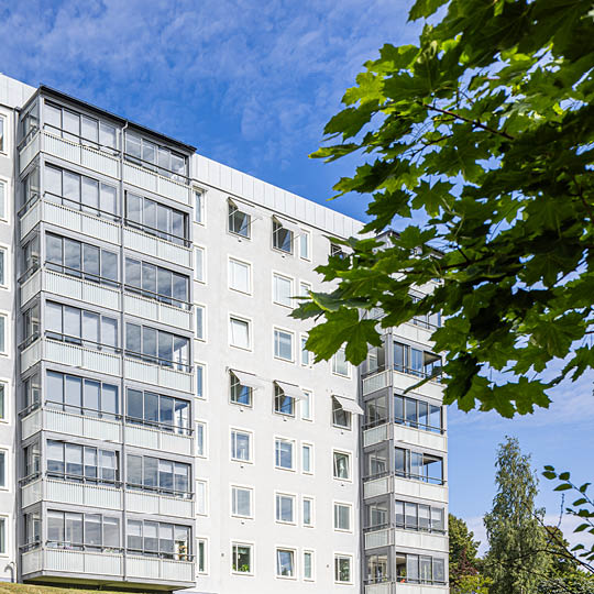 Balcos Inglasade balkonger för Brf Ludvigsberg i Sundsvall.