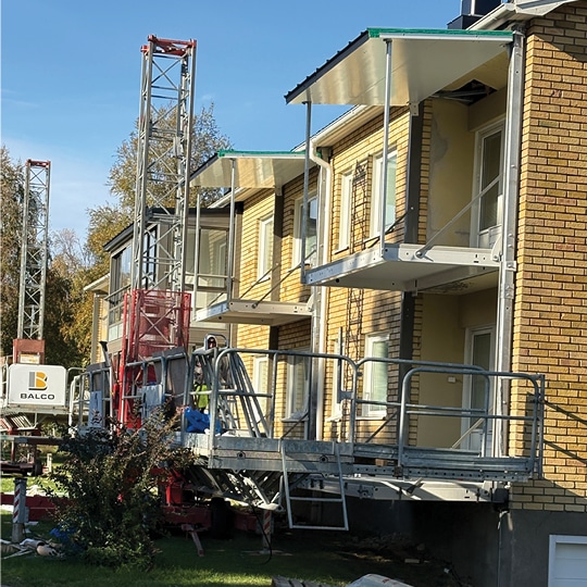 Under pågående arbete - Nya moderna och energieffektiva balkonger från Balco.