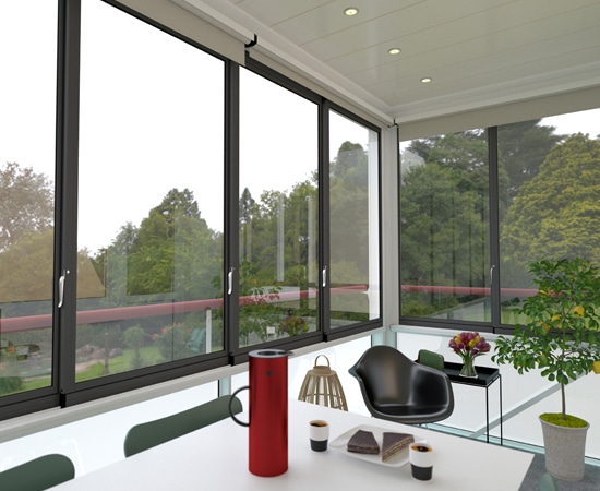 Balco inglasad balkong innertak