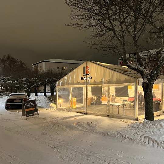 Tältvisning för BRF inför balkongrenovering. inglasade balkonger som gör skillnad året om. Balco AB 540x540
